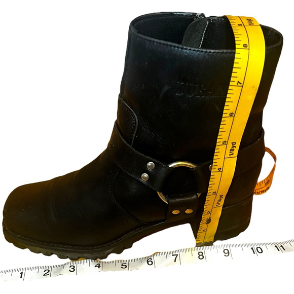 Women's Durango Black Leather Harness Engineer Moto Boots, 8 - Picture 4 of 13